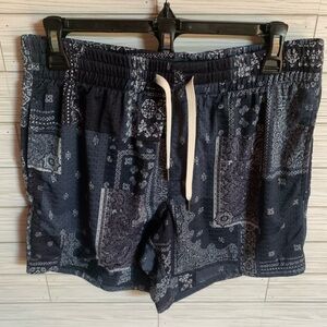 American eagle Navy Bandana Print Mesh Drawstring Shorts